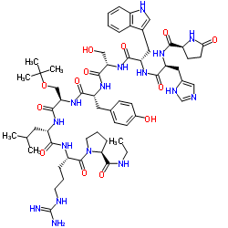 (Des-Gly10,D-Tyr5,D-Ser(tBu)6,Pro-NHEt9)-LHRH acetate salt结构式