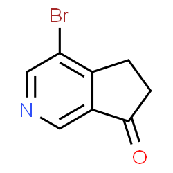 4-溴-5,6-二氢-7H-环戊二烯并[c]吡啶-7-酮结构式