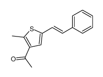 1-[2-methyl-5-(2-phenylethenyl)thiophen-3-yl]ethanone结构式
