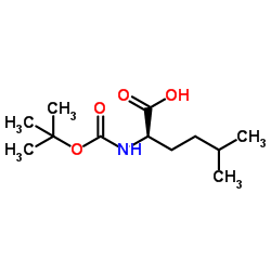 (R)-N-Boc-2-氨基-5-甲基己酸结构式