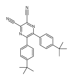 5,6-bis(4-tert-butylphenyl)pyrazine-2,3-dicarbonitrile Structure