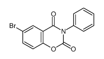 6-bromo-3-phenyl-1,3-benzoxazine-2,4-dione结构式