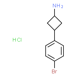 trans-3-(4-Bromophenyl)cyclobutanamine Hydrochloride Structure
