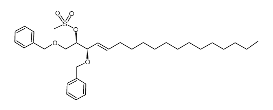 (2R,3R,4E)-1,3-Di-O-benzyl-2-O-methylsulfonyloctadec-4-ene-1,2,3-triol Structure