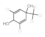 2,6-dichloro-4-methyl-4-(trichloromethyl)cyclohexa-2,5-dien-1-ol结构式