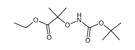 N-Boc-2-aminooxy-2-methylpropionic acid ethyl ester结构式