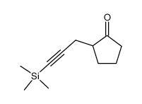 (+/-)-2-(3-trimethylsilyl-2-propynyl)cyclopentanone结构式