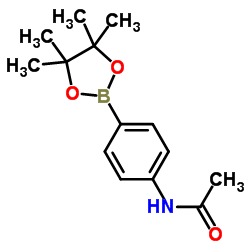 4'-(4,4,5,5-四甲基-1,3,2-二杂氧戊硼烷-2-基)乙酰苯胺结构式