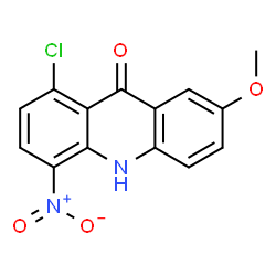 1-CHLORO-7-METHOXY-4-NITRO-9,10-DIHYDROACRIDIN-9-ONE结构式