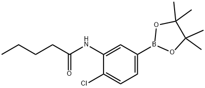 4-氯-3-(戊酰胺基)苯硼酸频哪醇酯结构式