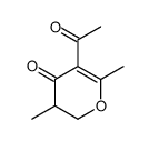 5-acetyl-3,6-dimethyl-2,3-dihydropyran-4-one结构式