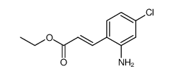 3-(4-chloro-2-aminophenyl)acrylic acid ethyl ester结构式