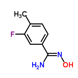 3-氟-4-甲基苯甲酰胺肟结构式