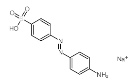 4-氨基偶氮苯-4'-磺酸钠结构式