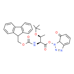 Fmoc-O-叔丁基-L-al-苏氨酸3,4-二氢-3-羟基-4-氧代-1,2,3-苯并三嗪酯结构式