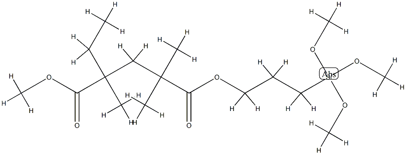 2-甲基-2-丙烯酸甲酯与2-甲基-2-丙烯酸-3-(三甲氧基硅基)丙酯的聚合物结构式
