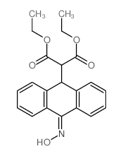 diethyl 2-(10-hydroxyimino-9H-anthracen-9-yl)propanedioate Structure
