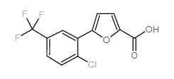 5-[2-氯-5-(三氟甲基)苯基]-2-糠酸结构式