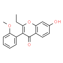 2-Ethyl-7-hydroxy-3-(2-methoxyphenyl)-4H-chromen-4-one结构式