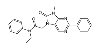 N-ethyl-8,9-dihydro-9-methyl-8-oxo-2-phenyl-N-phenyl-7H-purin-7-acetamide结构式