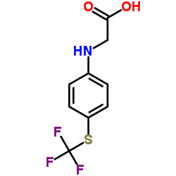 N-{4-[(Trifluoromethyl)sulfanyl]phenyl}glycine Structure