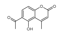 6-acetyl-5-hydroxy-4-methyl-coumarin结构式