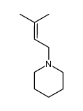 N-(3-methyl-2-buten-1-yl)-piperidine Structure