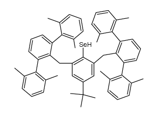 4-(tert-butyl)-2,6-bis((2,2'',6,6''-tetramethyl-[1,1':3',1''-terphenyl]-2'-yl)methyl)benzeneselenol结构式