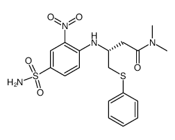 (R)-N,N-dimethyl-3-(2-nitro-4-sulfamoylphenylamino)-4-phenylsulfanylbutyramide结构式