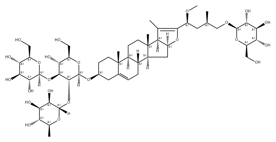 黄山药皂苷E结构式