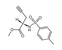 (S)-2-(4-toluenesulfonylamino)pent-4-ynoic acid methyl ester结构式