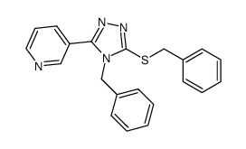 3-[4-benzyl-5-(phenylsulfanyl)-4H-1,2,4-triazol-3-yl]pyridine结构式