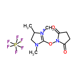 O-琥珀酰亚胺-1,3-二甲基丙基脲六氟磷酸盐结构式