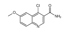 4-chloro-6-methoxy-quinoline-3-carboxylic acid amide Structure