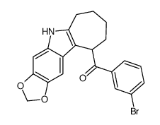 5,6,7,8,9,10-Hexahydro-5-(m-bromobenzoyl)cyclohepta[b]-1,3-dioxolo[4,5-f]indole Structure