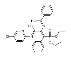 N-[(Z)-3-[(5-chloropyridin-2-yl)amino]-1-diethoxyphosphoryl-3-oxo-1-phenylprop-1-en-2-yl]benzamide Structure