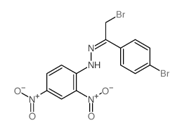 N-[[2-bromo-1-(4-bromophenyl)ethylidene]amino]-2,4-dinitro-aniline Structure