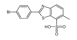 2-(4-bromophenyl)-6-methyl-1,3-benzothiazole-7-sulfonic acid Structure
