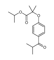 propan-2-yl 2-methyl-2-[4-(2-methylpropanoyl)phenoxy]propanoate结构式
