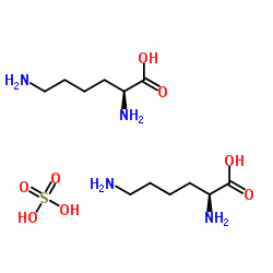 L-赖氨酸硫酸盐结构式