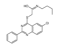 Acetamide, N-butyl-2-[(6-chloro-2-phenyl-4-quinazolinyl)thio]- (9CI) picture
