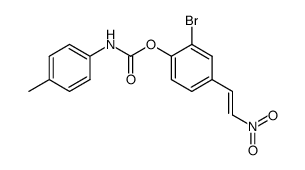 p-Tolyl-carbamic acid 2-bromo-4-((E)-2-nitro-vinyl)-phenyl ester Structure