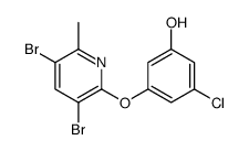3-chloro-5-(3,5-dibromo-6-methylpyridin-2-yl)oxyphenol Structure