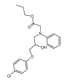 {[3-(4-Chloro-phenoxy)-2-hydroxy-propyl]-phenyl-amino}-acetic acid propyl ester结构式