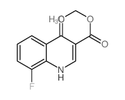 8-氟-4-羟基喹啉-3-甲酸乙酯结构式