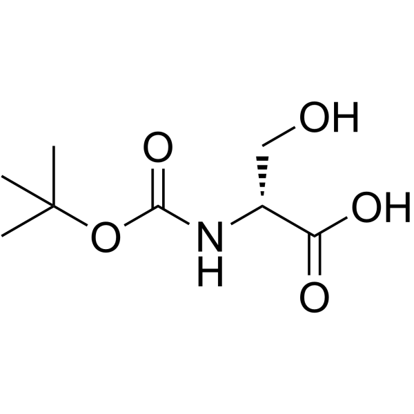 Boc-D-丝氨酸结构式