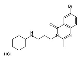 6-bromo-3-[3-(cyclohexylamino)propyl]-2-methylquinazolin-4-one,hydrochloride结构式