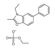 3-ethyl-2-methyl-5-phenyl-1,3-benzoxazol-3-ium,ethyl sulfate Structure