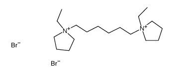 1-ethyl-1-[6-(1-ethylpyrrolidin-1-ium-1-yl)hexyl]pyrrolidin-1-ium,dibromide Structure