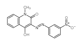4-hydroxy-1-methyl-3-[(3-nitrophenyl)azo]-2-quinolone Structure